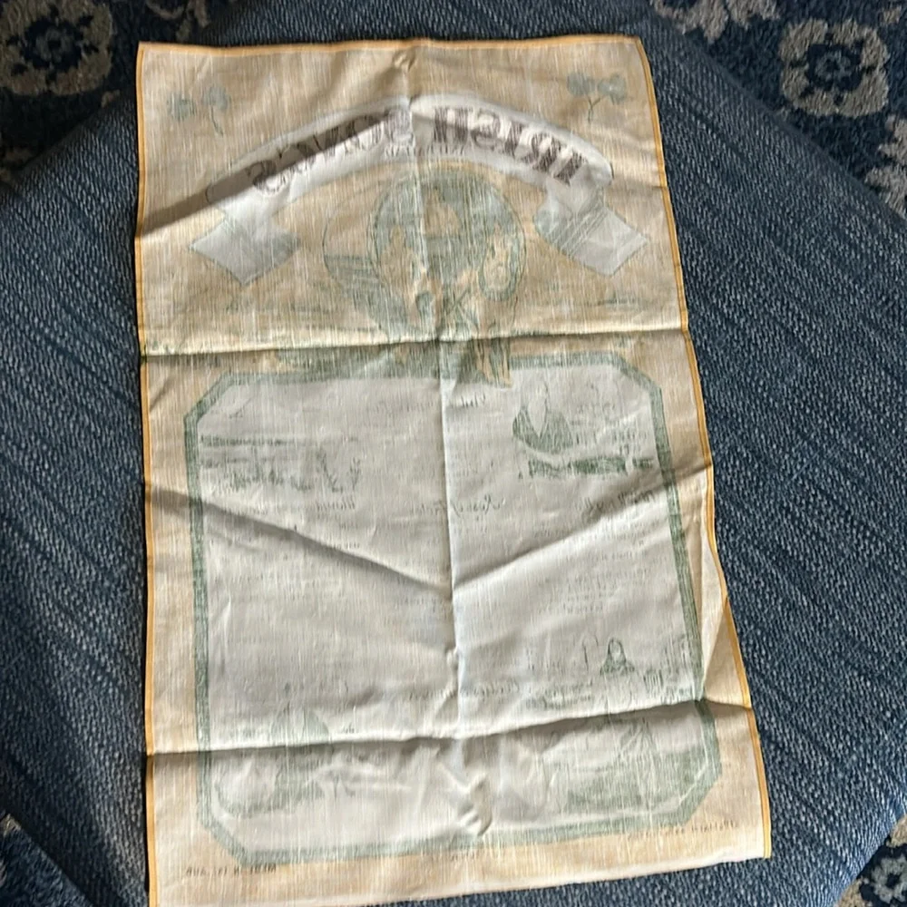 Irish Songs Linen Cotton Tea Towel NWOT